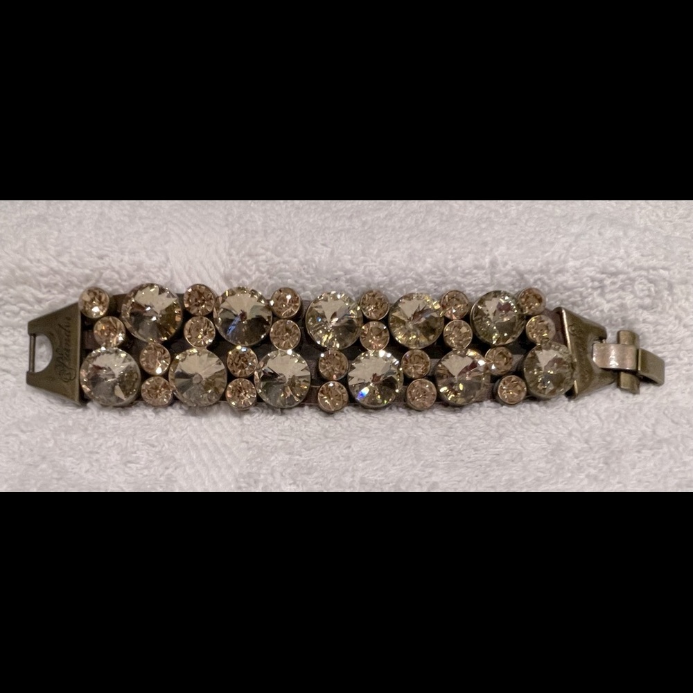 Plunderdesign Champion Rhinestones/silver bracelet